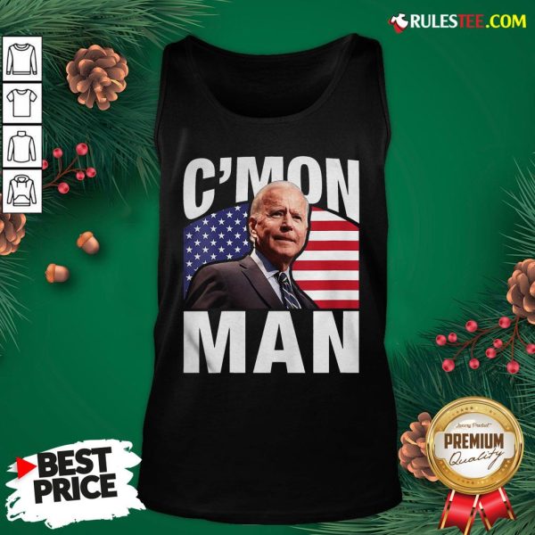 Pretty Cmon Man Joe Biden American Flag Tank Top - Design By Rulestee.com