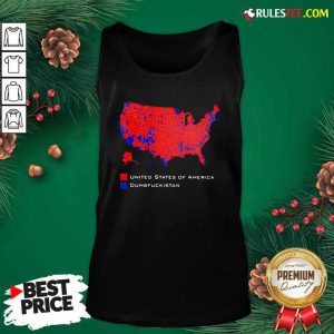 Republican Version United States of America Vs Dumbfuckistan Election Map Tank Top - Design By Rulestee.com