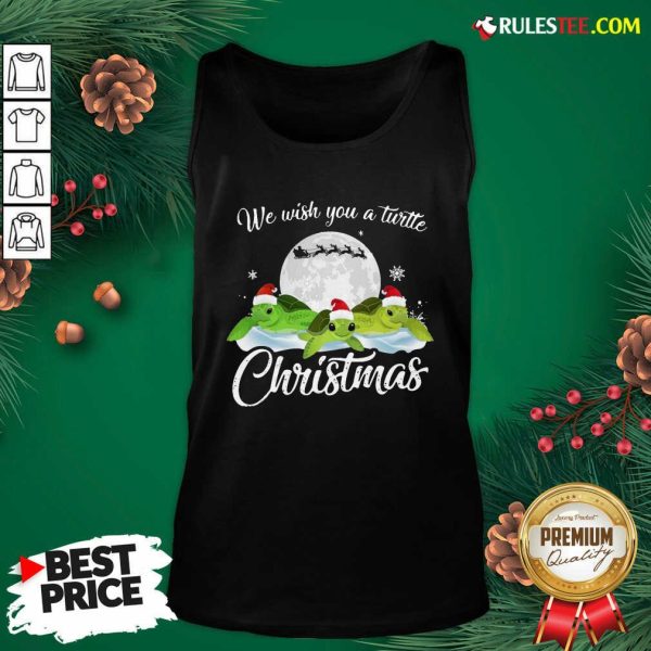 Turtles Santa We Wish You A Turtle Christmas Tank Top - Design By Rulestee.com