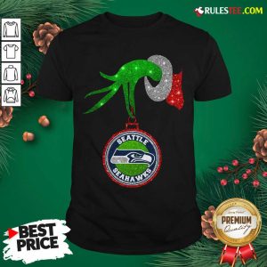 Grinch Hand Holding Seattle Seahawks Christmas Shirt - Design By Rulestee.com