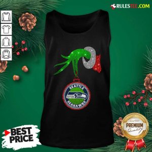 Grinch Hand Holding Seattle Seahawks Christmas Tank Top - Design By Rulestee.com