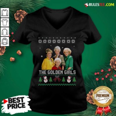 The Golden Girls Ugly Merry Christmas V-neck - Design By Rulestee.com