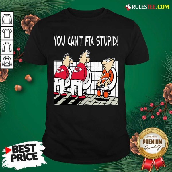 You Can’t Fix Stupid Funny Kansas City Chiefs NFL Shirts- Design By Rulestee.com