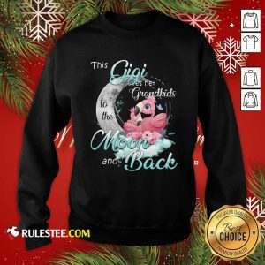 Flamingo This Gigi Loves Her Grandkids To The Moon And Back Sweatshirt - Design By Rulestee.com