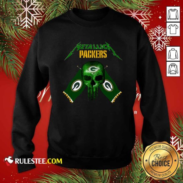 Skull Metallica Green Bay Packers Sweatshirt - Design By Rulestee.com