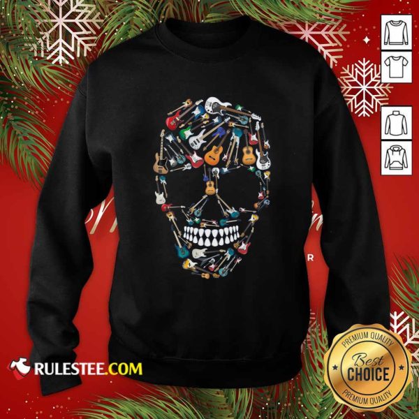 Skull Guitars Sweatshirt - Design By Rulestee.com