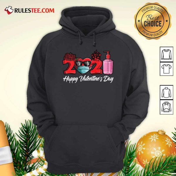 2021 Face Mask Happy Valentines Day Hoodie - Design By Rulestee.com