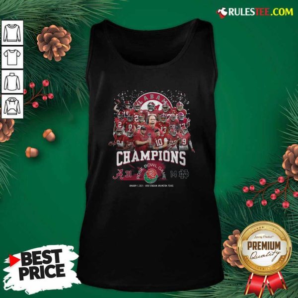 Alabama Crimson Tide Football Champions Rose Bowl Game Tank Top - Design By Rulestee.com