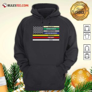 First Responder American Flag Hoodie - Design By Rulestee.com