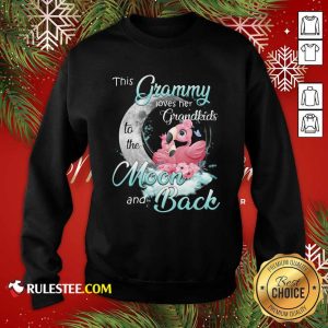 Flamingo This Grammy Loves Her Grandkids To The Moon And Back Sweatshirt - Design By Rulestee.com