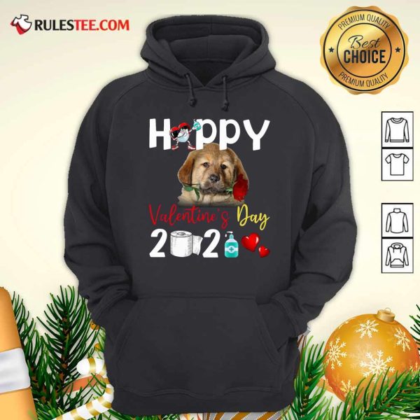 Tibetan Mastiff Happy Valentines Day With Toilet Paper 2021 Hoodie - Design By Rulestee.com