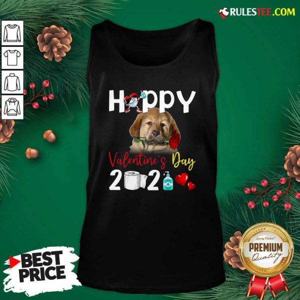 Tibetan Mastiff Happy Valentines Day With Toilet Paper 2021 Tank Top - Design By Rulestee.com