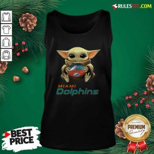 Baby Yoda Hug Miami Dolphins Football Tank Top - Design By Rulestee.com