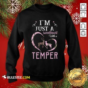 Reindeer Im Just A Sweetheart With A Temper Wallpaper Sweatshirt - Design By Rulestee.com
