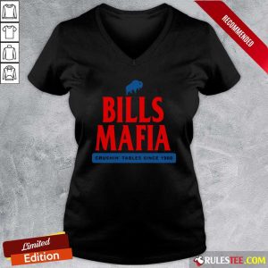 The Buffalo Bills Mafia Crushin Tables Since 1960 V-neck - Design By Rulestee.com