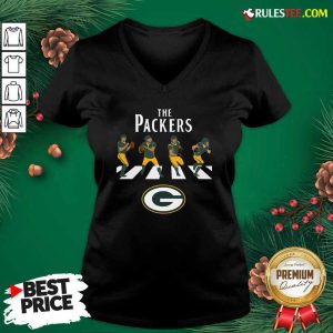 The Green Bay Packers Football Abbey Road V-neck - Design By Rulestee.com