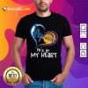 Los Angeles Dodgers And Los Angeles Lakers Its In My Heart Shirt- Design By Rulestee.com