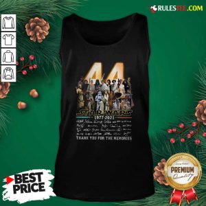 44 Years Of Star Wars 1977 2021 Thank You For The Memories Signatures Tank Top - Design By Rulestee.com