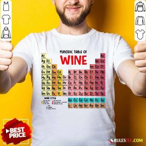 The Chemistry Periodic Table Of Wine Shirt - Design By Rulestee.com