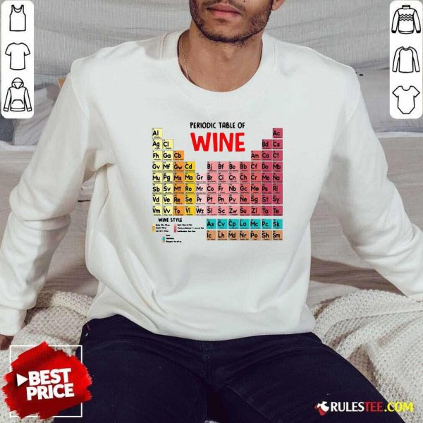 The Chemistry Periodic Table Of Wine Sweatshirt - Design By Rulestee.com