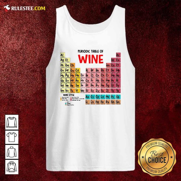 The Chemistry Periodic Table Of Wine Tank Top - Design By Rulestee.com
