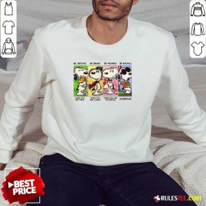 The Snoopy Be Strong Be Brave Be Humble And Be Badass 2021 Sweatshirt - Design By Rulestee.com