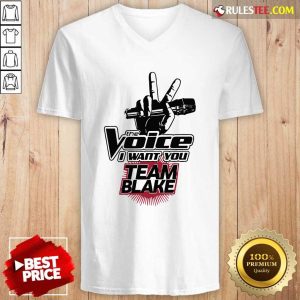 The Voice I Want You Team Blake 2021 V-neck - Design By Rulestee.com