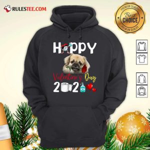Tibetan Spaniel Happy Valentines Day With Toilet Paper 2021 Hoodie - Design By Rulestee.com
