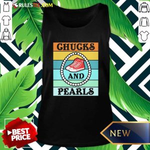 Vintage Chucks And Pearls With Kamala Harris For President 2021 Tank Top - Design By Rulestee.com