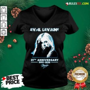 Avril Lavigne 21th Anniversary 1999 2020 Signature V-neck - Design By Rulestee.com