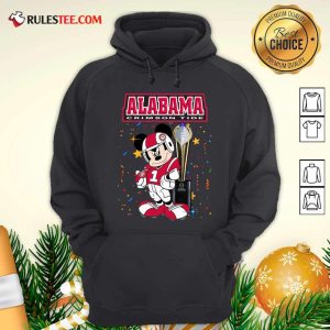 Mickey Mouse And Cup Alabama Crimson Tide Hoodie - Design By Rulestee.com