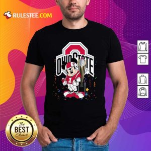 Mickey Mouse And Cup Ohio State Buckeyes Shirt - Design By Rulestee.com
