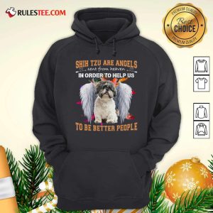 Shih Tzu Are Angels Sent From Heaven In Order To Help Us To Be Better People Hoodie - Design By Rulestee.com