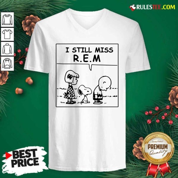 The Peanuts I Still Miss REM V-neck - Design By Rulestee.com