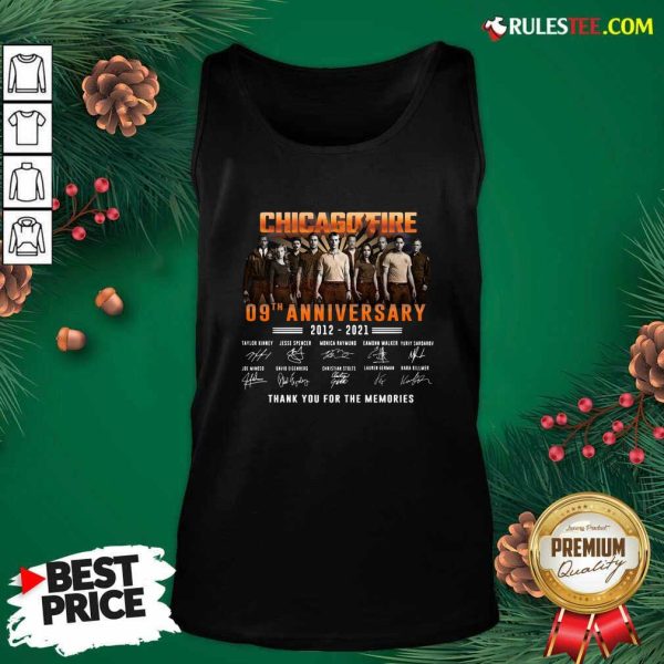 Chicago Fire 09th Anniversary 2012 2021 Signatures Thank Tank Top - Design By Rulestee.com