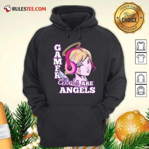 Gamer Girls Are Angels Hoodie - Design By Rulestee.com
