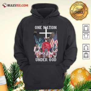 One Nation Under God Ole Miss Football American Flag Hoodie - Design By Rulestee.com