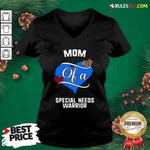 Perfect Mom Of A Special Needs Warrior Heart V-neck - Design By Rulestee.com