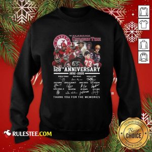 Alabama Crimson Tide 128th Anniversary 1982 2020 Signatures Thank Sweatshirt - Design By Rulestee.com