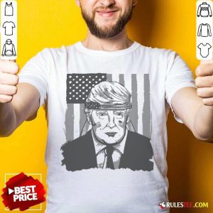 America Ribbon Usa Flag Donald Trump 2020 Graphic Shirt - Design By Rulestee.com
