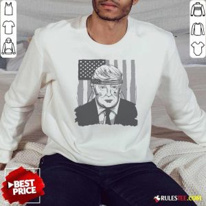 America Ribbon Usa Flag Donald Trump 2020 Graphic Sweatshirt - Design By Rulestee.com