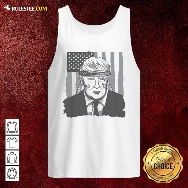 America Ribbon Usa Flag Donald Trump 2020 Graphic Tank Top - Design By Rulestee.com