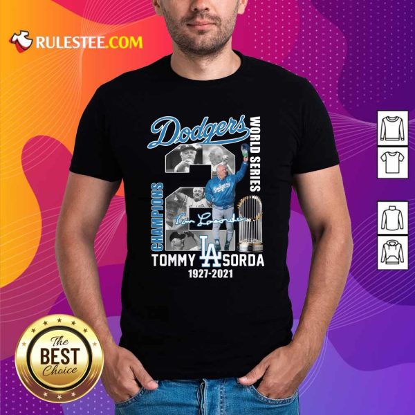 Los Angeles Dodgers Tommy Lasorda World Series 1927 2021 Signature Shirt - Design By Rulestee.com