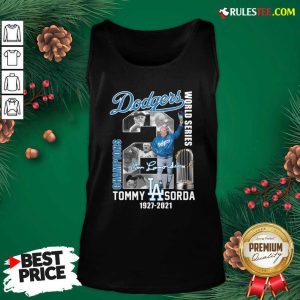 Los Angeles Dodgers Tommy Lasorda World Series 1927 2021 Signature Tank Top - Design By Rulestee.com