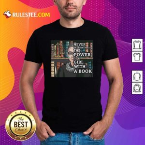 Never Underestimate The Power Of Girl With A Book RBG Shirt - Design By Rulestee.com