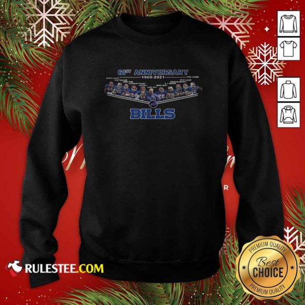 Buffalo Bills Football 61st Anniversary Sweatshirt - Design By Rulestee.com