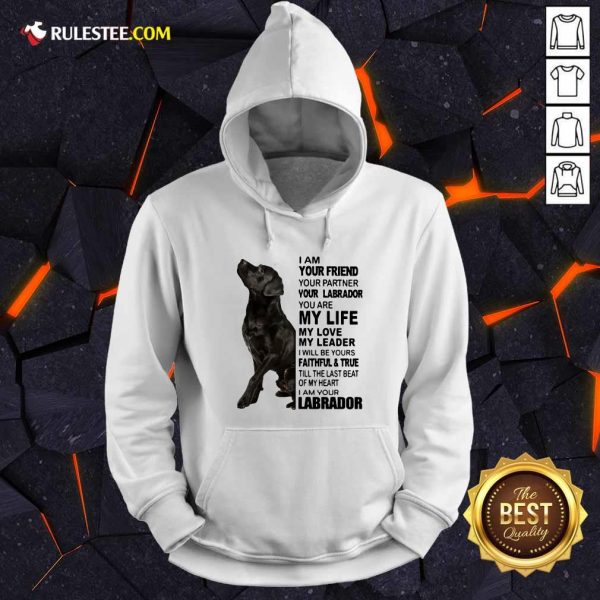 I Am Your Friend Your Partner Your Labrador You Are My Life Hoodie - Design By Rulestee.com