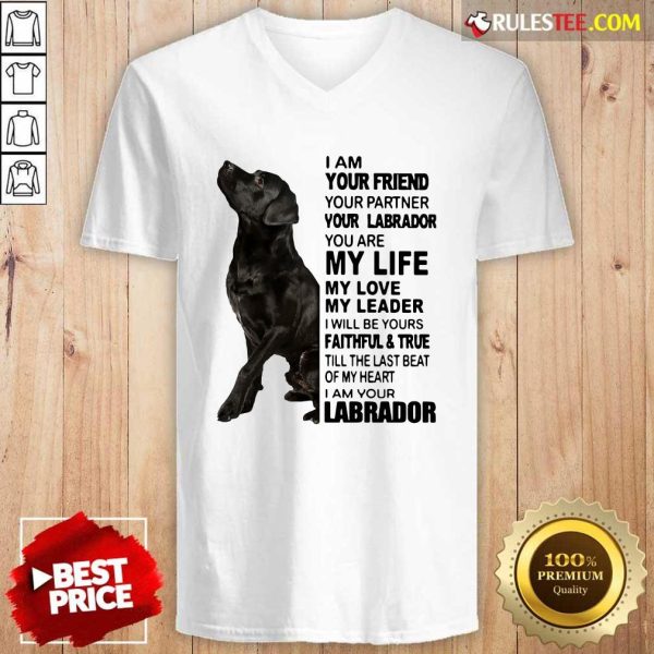 I Am Your Friend Your Partner Your Labrador You Are My Life V-neck - Design By Rulestee.com
