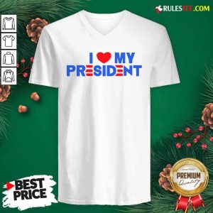 I Heart My President Unisex V-neck - Design By Rulestee.com