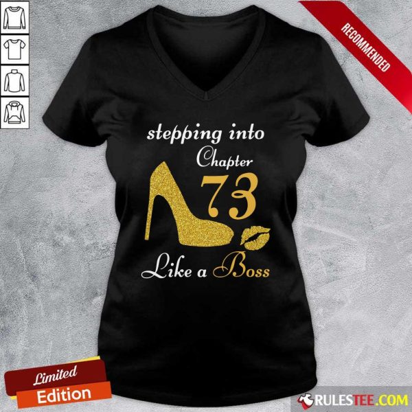 Stepping Into Chapter 73 Like A Boss V-neck - Design By Rulestee.com